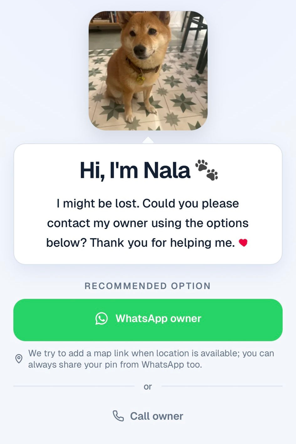 Smart QR Pet Tag